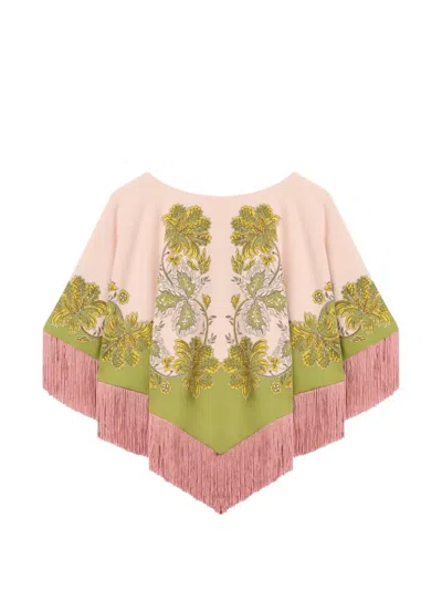 La Doublej Mini Poncho In Multi