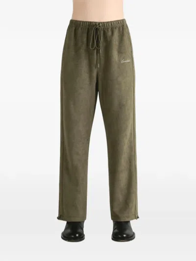 Essentials Drawstring Track Pants In Green