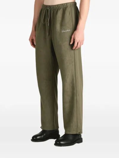 Essentials Drawstring Track Pants In Green