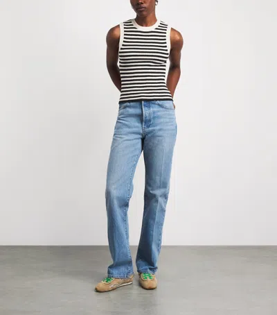 Frame Knitted Stripe Tank Top In Multi