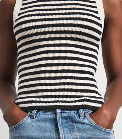 Frame Knitted Stripe Tank Top In Multi
