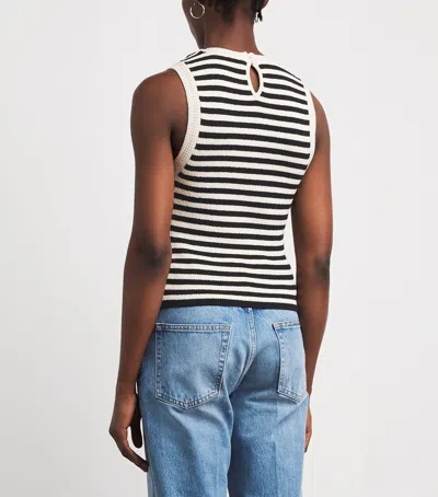 Frame Knitted Stripe Tank Top In Multi