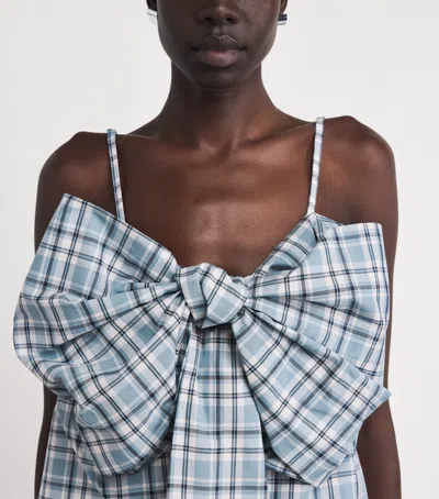 Acne Studios Tanessa Checked Cotton Blouse In Blue