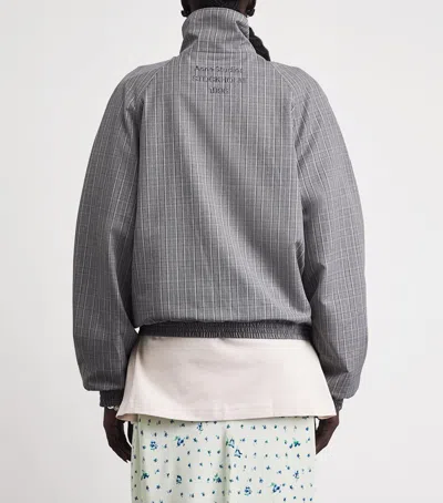 Acne Studios Check Tailored Bomber Jacket In Gray