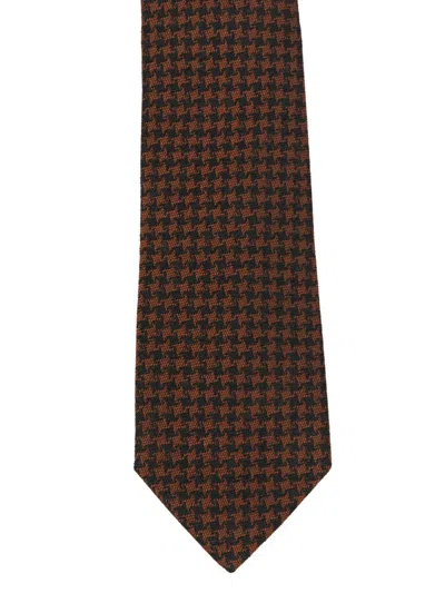 Tagliatore Houndstooth-pattern Tie In Multi