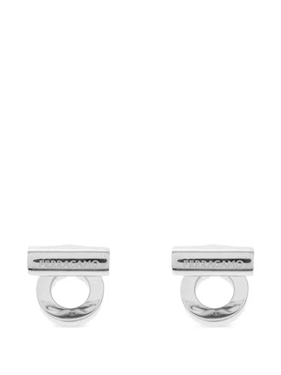 Ferragamo Gancini Diamond-patterned Cufflinks In Multi