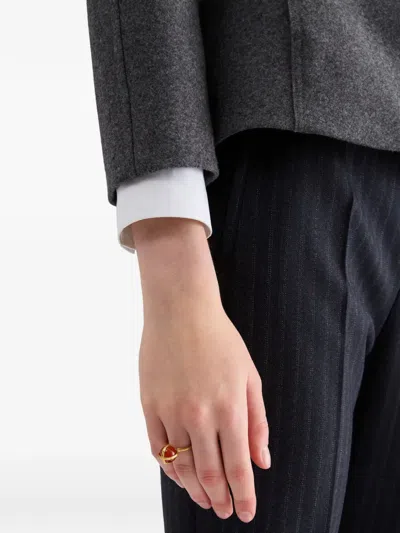 Jil Sander Agate-embellished Ring In Multi