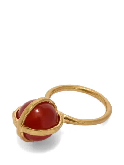 Jil Sander Agate-embellished Ring In Multi