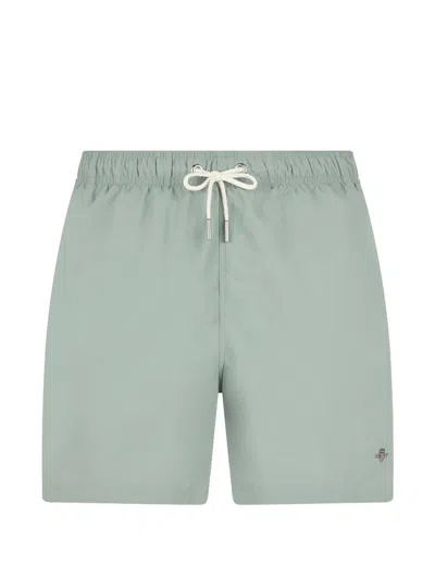 Gant Drawstring-waist Swimming Shorts In Blue