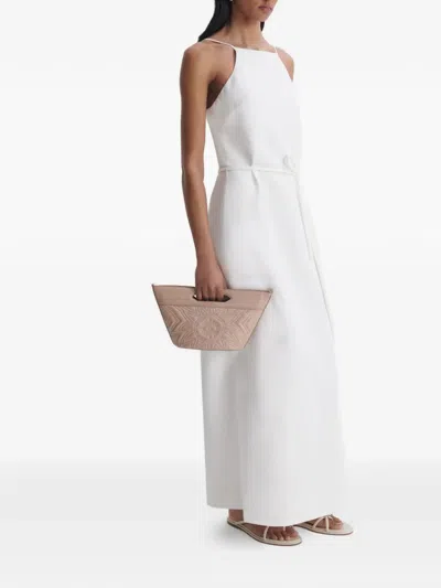 Scanlan Theodore Pencil Belted Maxi Dress In White