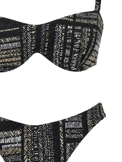 Devon Patterned Bikini In Black