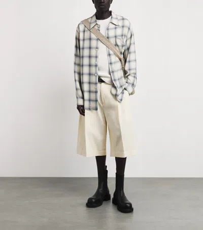 Our Legacy Off-white Drift Shirt In Blue