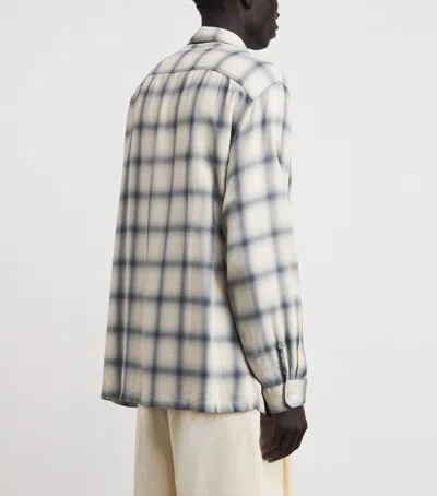 Our Legacy Off-white Drift Shirt In Blue