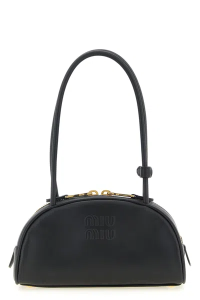 Miu Miu Black Calf Leather Bos Taurus Shoulder Bag