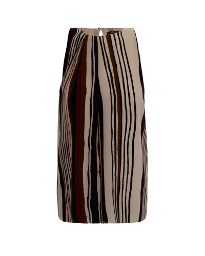 Max Mara Multicolour Crew Neck Stripes Top In Multicolor
