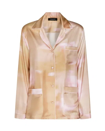 Fabiana Filippi Women Beige Relaxed Abstract Shirt, S Luxury Shirts For Women Darveys In Multi