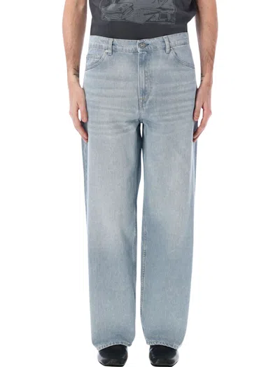 Our Legacy Vast Cut High-waisted Wide-leg Cotton Denim Jeans In Pale Coast Wash Blue
