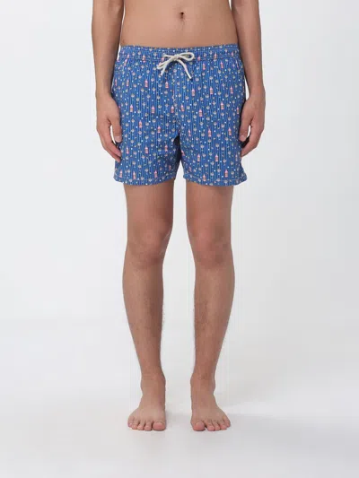 Mc2 Saint Barth Printed Swimsuit In Blue