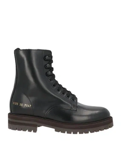 Common Projects Leather Boots In Black