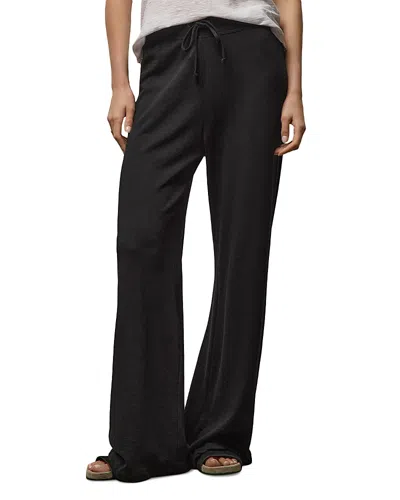 James Perse Vintage French Terry Wide Leg Sweatpants In Black