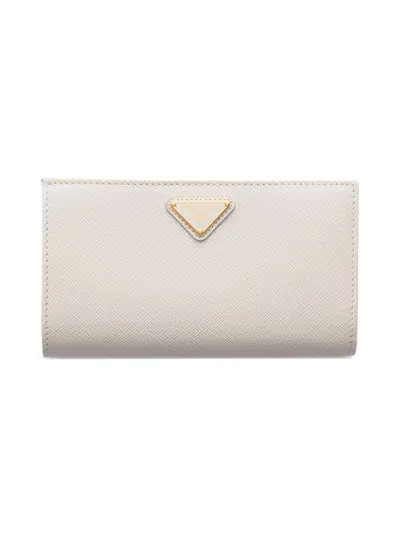 Prada Large Saffiano Leather Wallet In Pink