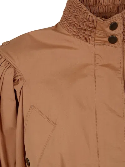 Chloé Cropped Bomber Jacket In Brown