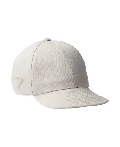 Prada White Textured Baseball Hat In White