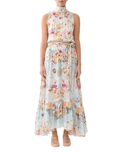 Camilla Necktie Dress With Elasticated Waist A Taste For Lace In Multi