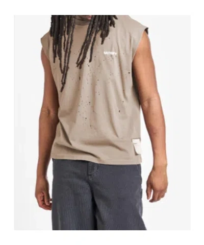 Satisfy Mothtech Distressed Muscle T-shirt In Brown