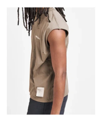 Satisfy Mothtech Distressed Muscle T-shirt In Brown