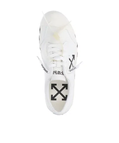 Off-white White Black Graphics Leather Sneakers In White