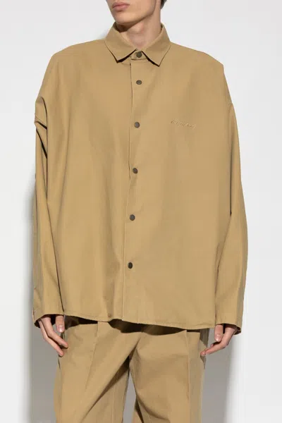Essentials Logo-embroidered Jacket In Brown