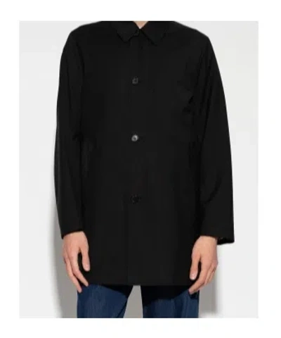 Paul Smith Single-breasted Wool Coat In Black