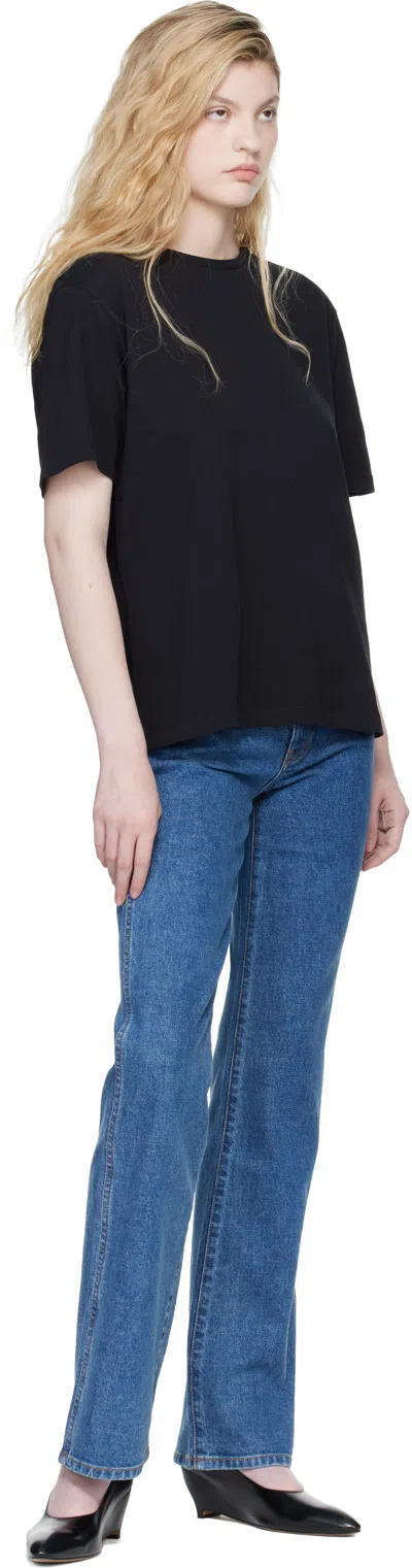 Khaite Black Mae T-shirt In Blue
