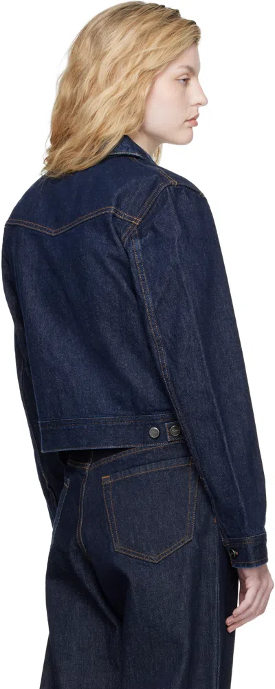 Khaite Navy Augustine Denim Jacket In Blue
