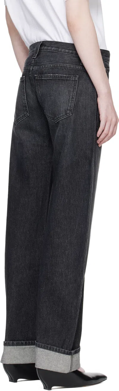 Khaite Black Denim Karo Low-rise Cuffed Jeans In Multi