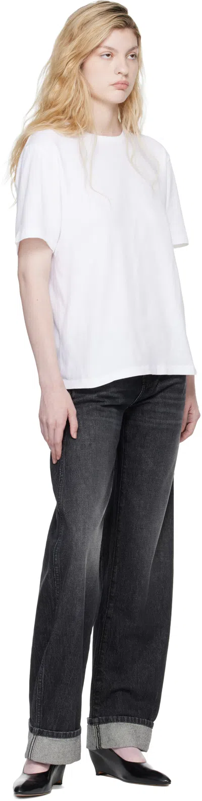 Khaite Black Denim Karo Low-rise Cuffed Jeans In Multi