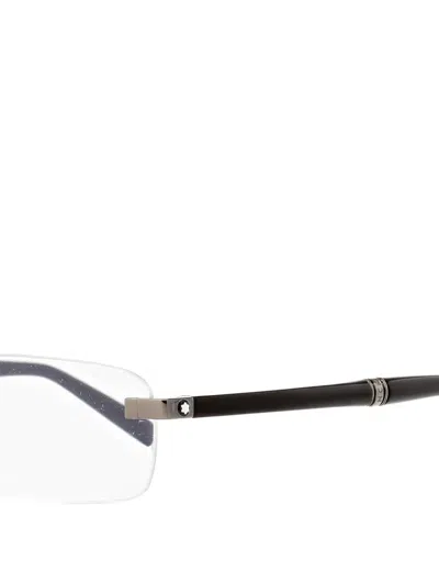 Montblanc Rimless Rectangular-frame Glasses In Black