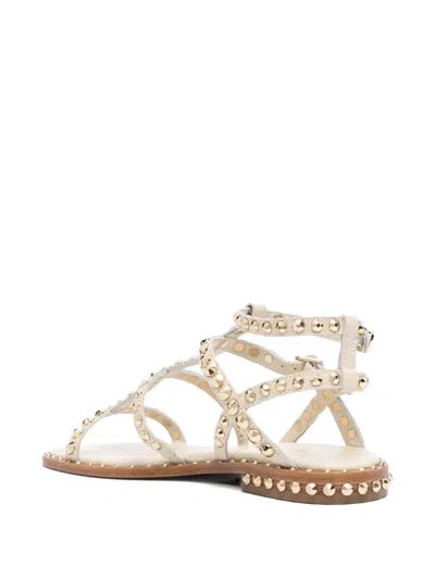 Ash Precious Stud-embellished Gladiator Sandals In Neutral