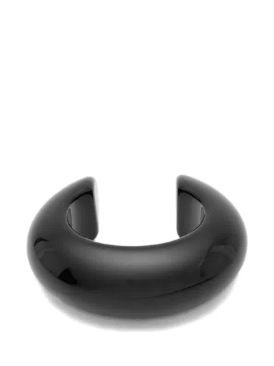 Neeka Studios Big Bangle Bracelet In Black