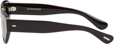Oliver Peoples Lerrue Oval Sunglasses In Black