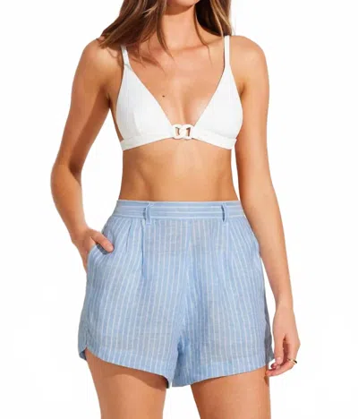 Vitamin A Getaway Pull-on Short In Summer Stripe In Multi