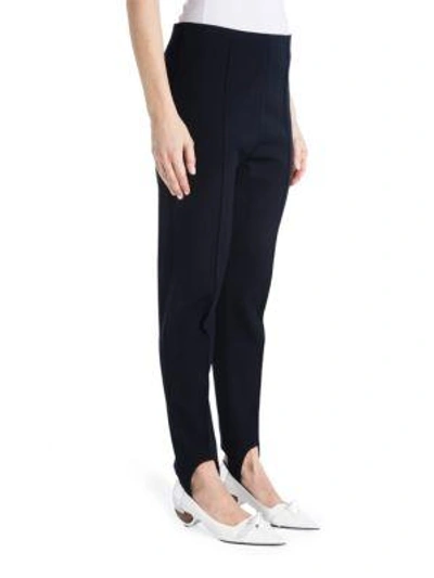 Shop Marni Wool Blend Stirrup Pants In Blue Black
