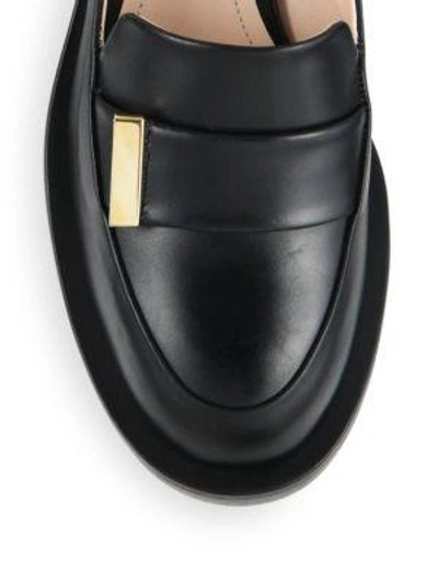 Shop Nicholas Kirkwood Casati Pearly Heel Leather Loafers In Black