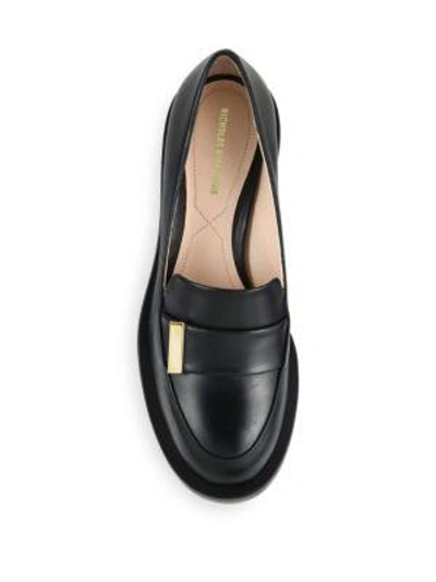 Shop Nicholas Kirkwood Casati Pearly Heel Leather Loafers In Black