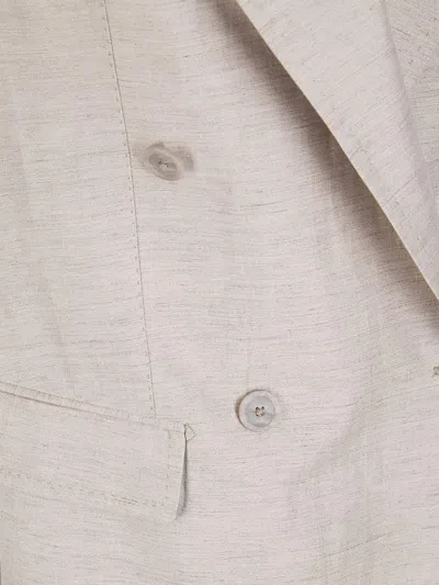 Tagliatore Grey Solid Sleeveless Jacket In Neutral