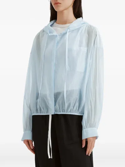 B+ab Drawstring-hood Lightweight Jacket In Blue