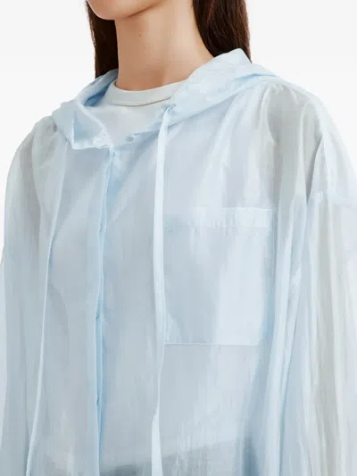 B+ab Drawstring-hood Lightweight Jacket In Blue