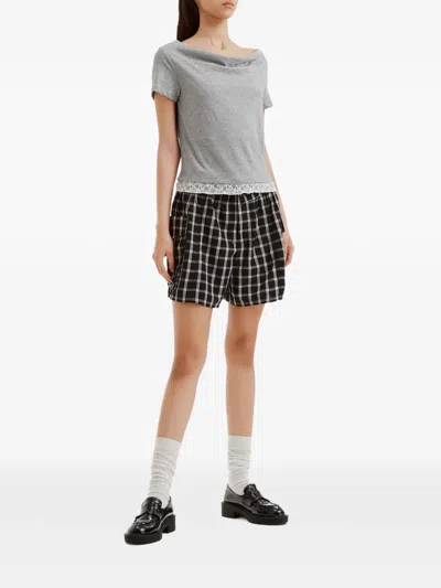 B+ab Check-pattern Shorts In Multi