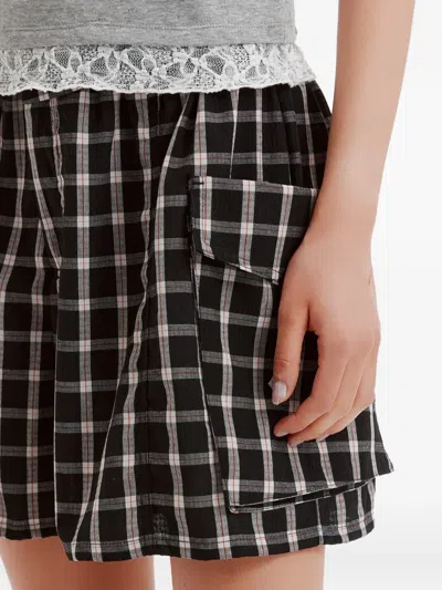 B+ab Check-pattern Shorts In Multi